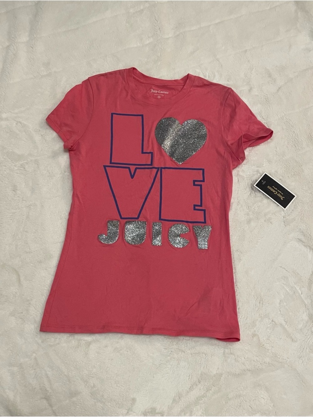 Vintage NWT juicy couture pink sparkly tshirt